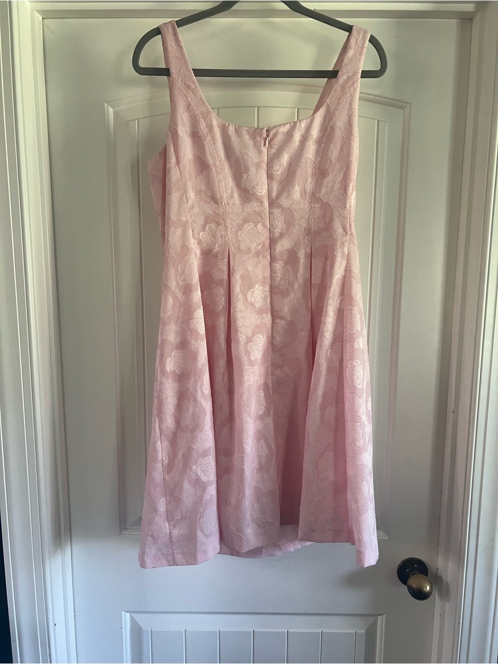 Nine West Light Pink Floral Jacquard Party Dress